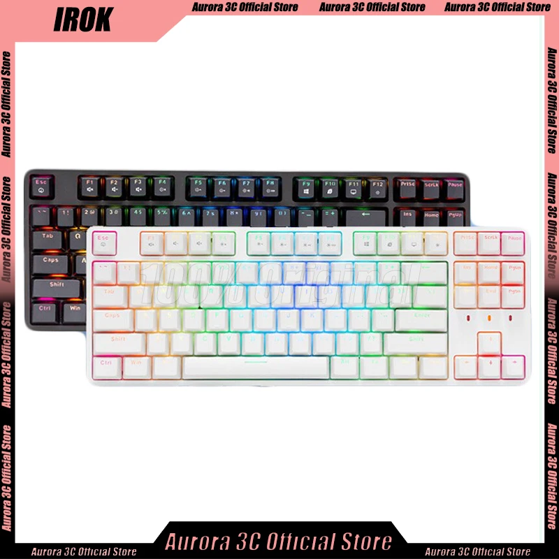 

IROK FE87 Mechanical Keyboard Gaming Keyboards Wired Keyboards Tri-Mode 87 Keys Customization Hot-Swap ABS RGB Gamer Keyboards