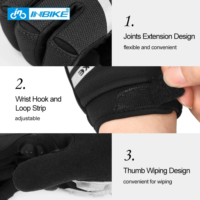 قفازات NBIKE لجميع الأصابع تعمل باللمس، حماية سميكة، ممتصة للعرق، قابلة للتنفس، غير قابلة للانزلاق، ملحقات الدراجة على الطرق الجبلية