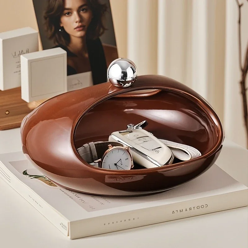 Oval Pebbles Desktop Storage Tray Key Storage Bowl Candy Bowl Desktop Container Geometric Rack Jewelry Tray Home Decoration