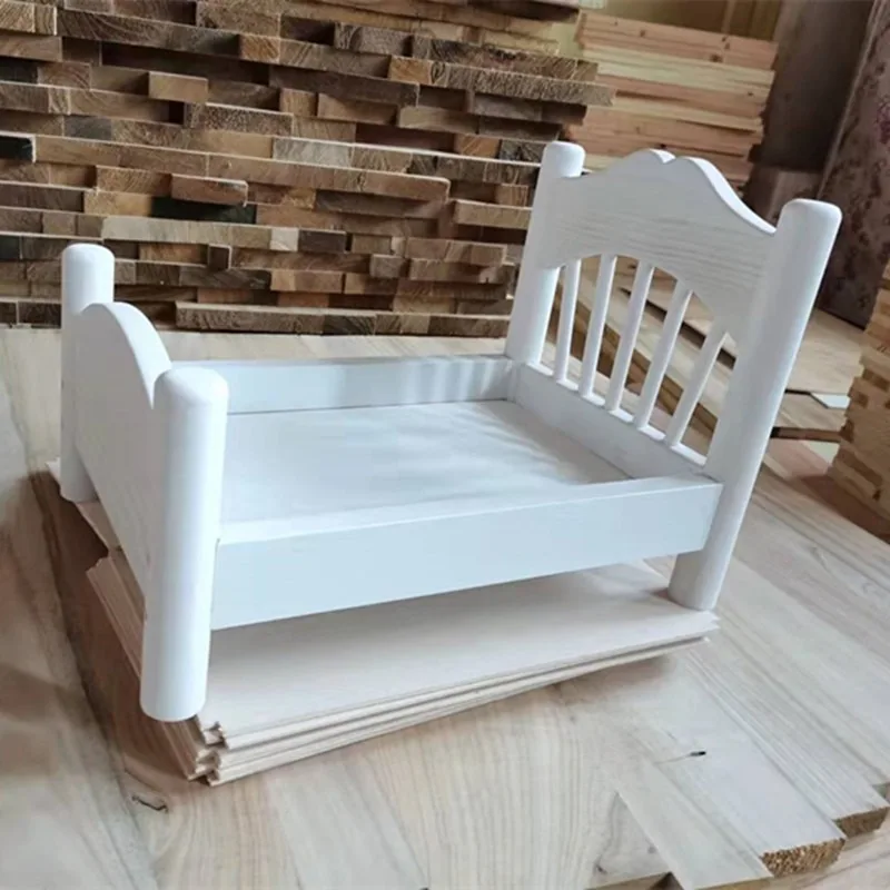 mini retro wooden crib photography prop small studio shooting bed scene decor accessory for studio photo shooting arrangement