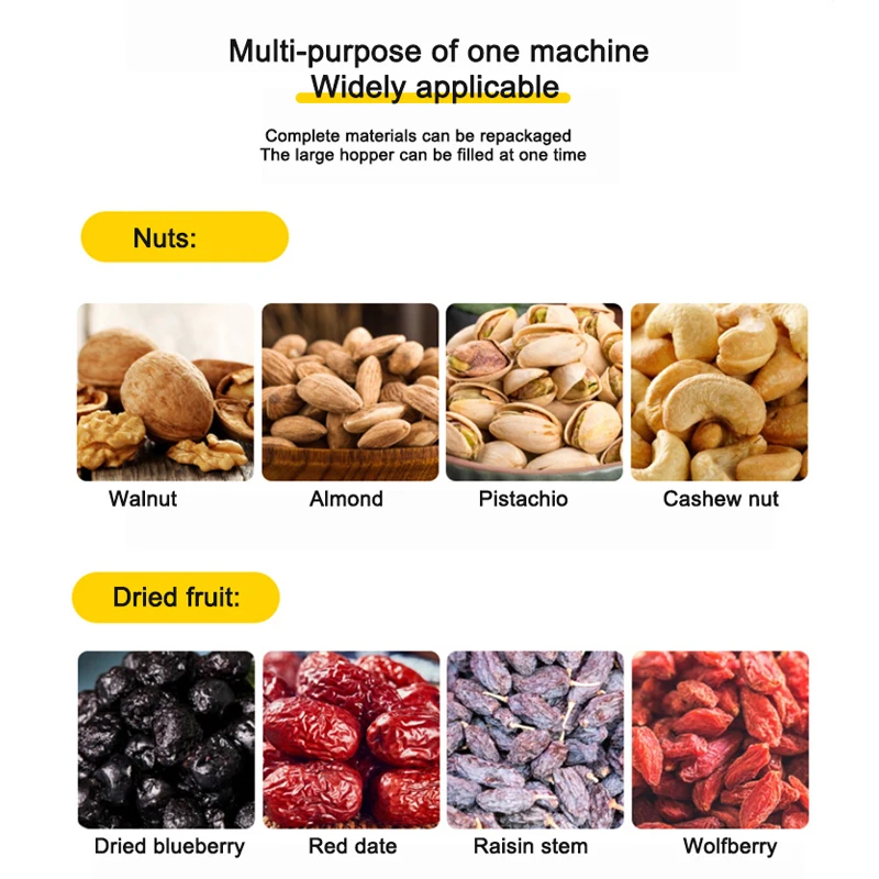 Automatic Particle Filling Machine, Multifunction Electric Sealer, Pneumatic Vertical Packing Weighing Machine 1-50g / 20-100g