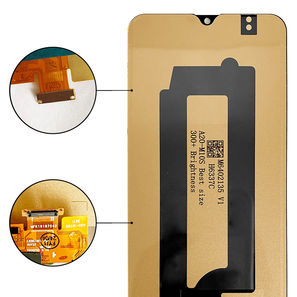 6.4 inch LCD for Samsung Galaxy A20 A205 SM-A205YN SM-A205G Touchscreen Digitiser for Samsung SM-A205F with Frame LCD