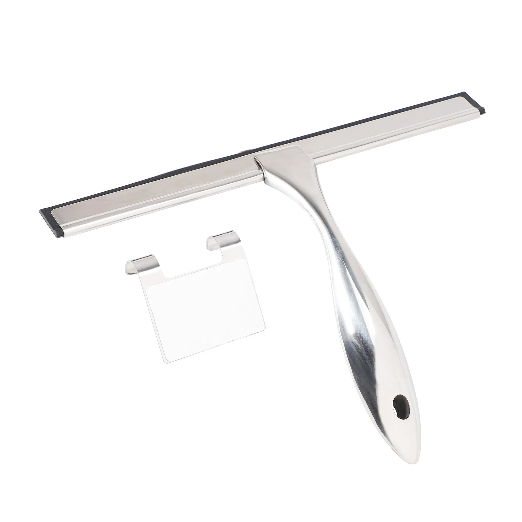 AA14 New All-Purpose Shower Squeegee For Shower Doors, Bathroom, Window And Car Glass - Stainless Steel, 10 Inches