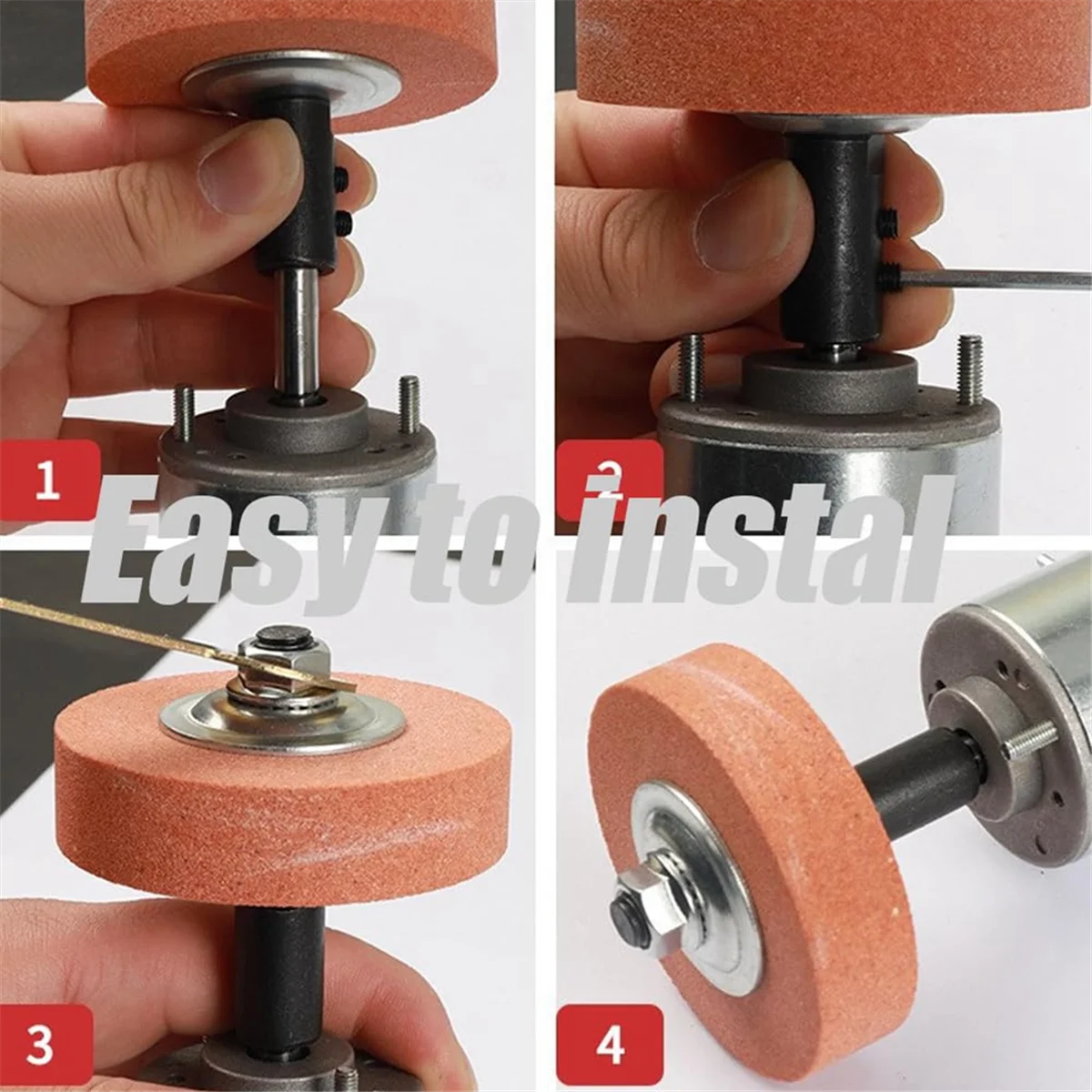 Extensor de eixo de 2 pacotes aaa87, eixo de extensão de moedor de bancada, adaptador de eixo de motor de 8 mm a 10 mm, kit de suporte de eixo rosqueado