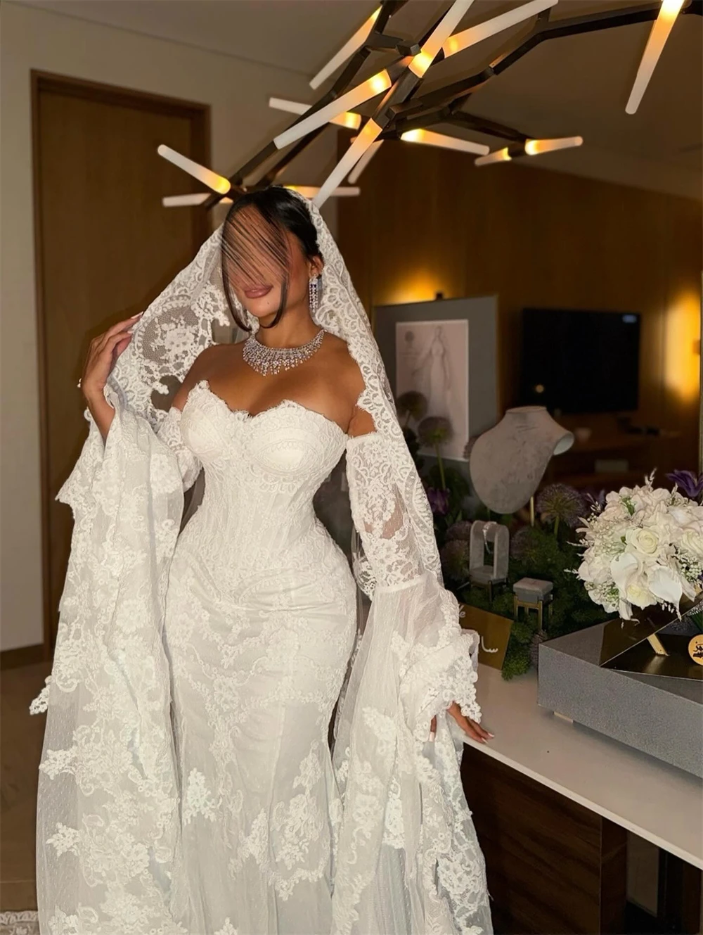 

Простое белое кружевное вечернее платье по индивидуальному заказу, классическое милое платье знаменитостей без рукавов, сексуальное коктейльное платье русалки со шлейфом