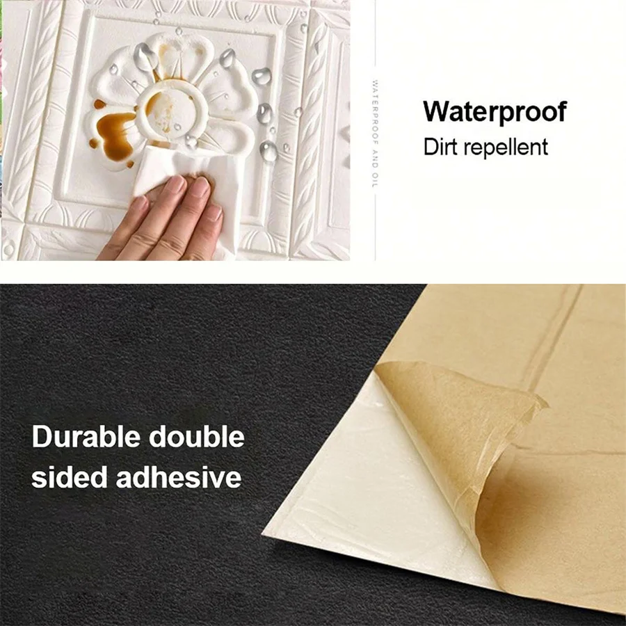 3D wall stickers Pastoral style wallpaper self-adhesive waterproof moisture-proof warm bedroom living room background Home Decor