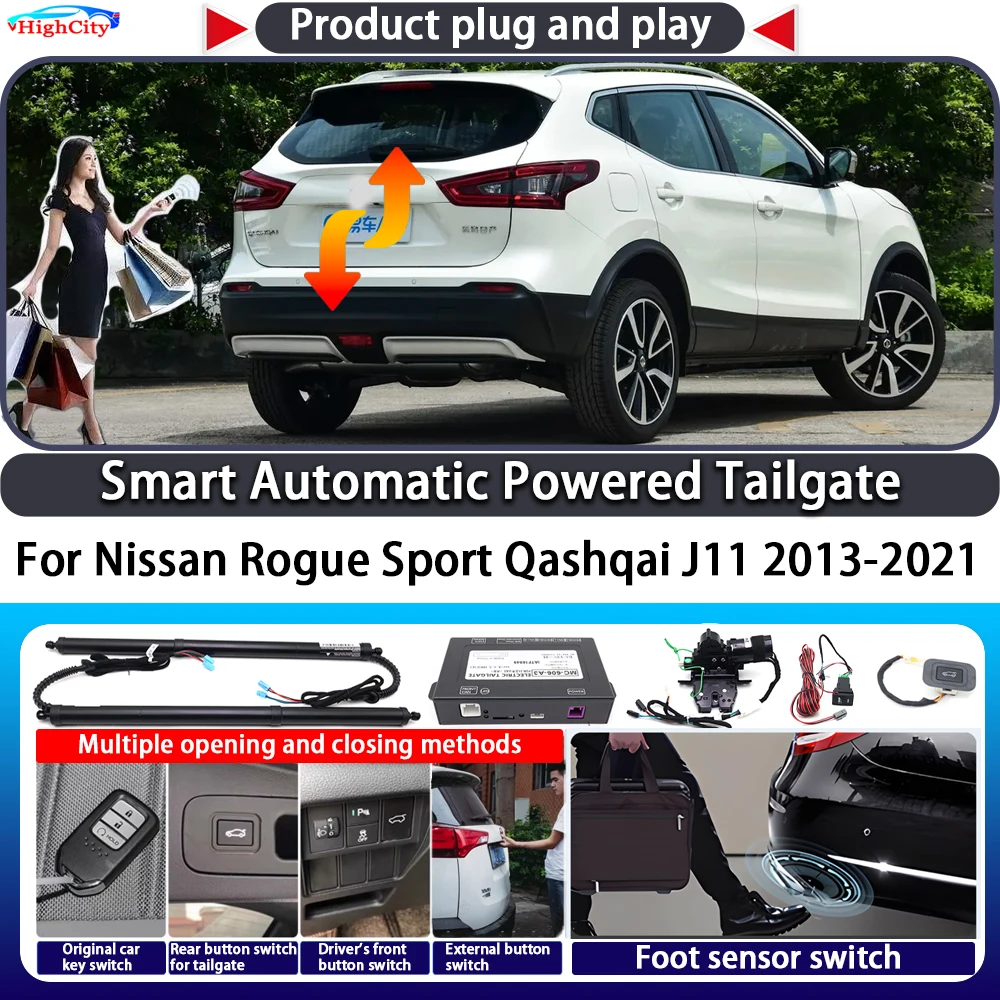 

For Nissan Rogue Sport Qashqai J11 2013-2021 OEM Smart Automatic Powered Tailgate Key Control Trunk Close Kit Power Tailgate