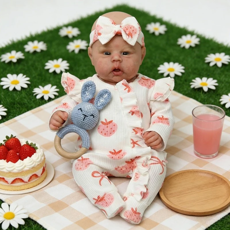 50CM Already Finished Painted Doll Gounchi Reborn Baby Doll 3D Skin Multiple Layers Painting Visible Veins
