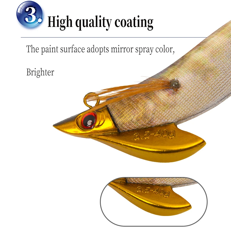 Squid Jig  40g/27g Selling  Japan Jig head squid lure octopus jig octopus lure sea jig game fishing lure squid hooks pesca image 6
