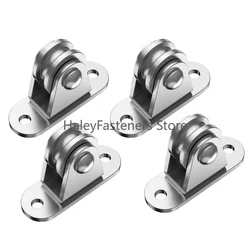 2/4PCS Stainless Steel Pulley Block Kit Silent Pulley Heavy Duty Fixed Pulley Detachable Loading 176 Lb Lifting Wheel Tools