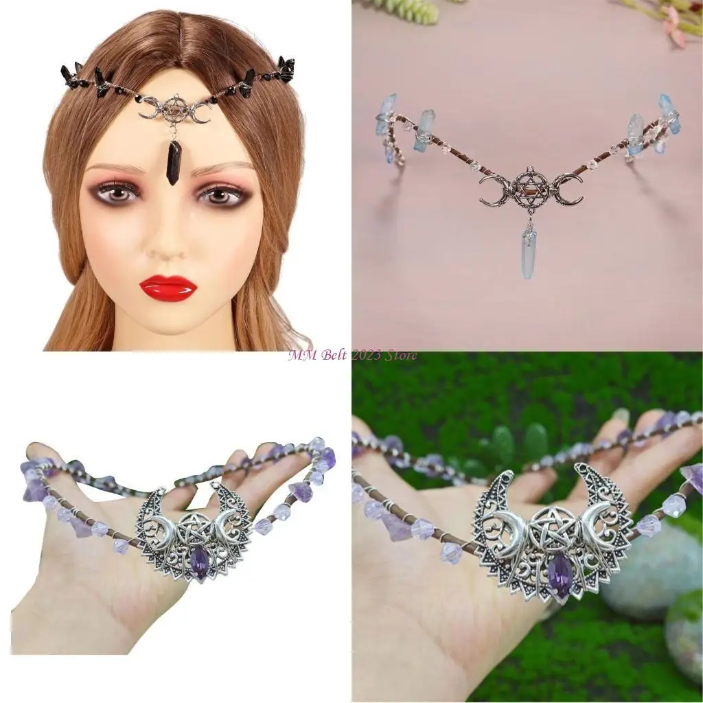 

49me Элегантная хрустальная повязка на голову на Хэллоуин для сценических выступлений и костюмированных вечеринок носит подарки