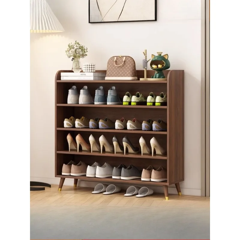 

Solid wood shoe rack household small narrow door multi-layer 2025 new explosion dustproof simple storage outside the door shoe c