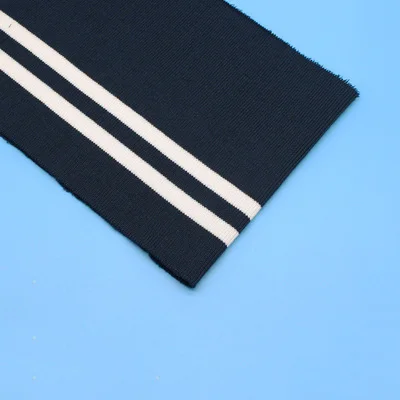 Collar cuff striped rib knit fabric polyester elastic webbing strap DIY flat knitting fabric for hem bottom sewing accessories