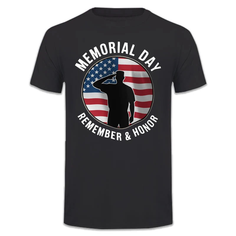 Memorial Day Remember and Honor Soldier Design Patriotic American Flag Sublimation Tshirt