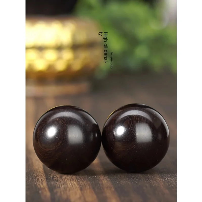 African Blackwood Middle-Aged and Elderly Fitness Massage Handball Handheld Health Care Grip Strength Ball Antique Playing Ball