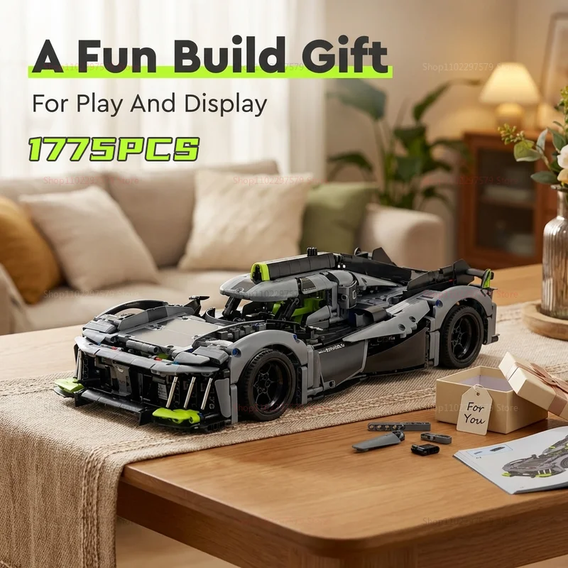 

Новинка 2026: Конструктор «Суперкар» (1775+ деталей), масштаб 1:10, модель гоночного автомобиля, DIY-набор для взрослых, коллекционный подарок