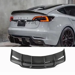 FOR  Tesla Model 3 Carbon Fiber Rear Bumper Lower Diffuser Lip Spoiler Splitter Chin Exterior Accessories 2017-2023