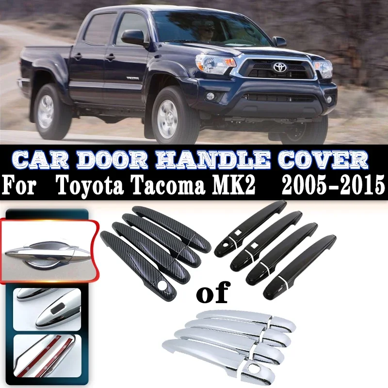 

Роскошные Автомобильные Чехлы На дверные ручки для Toyota Tacoma MK2 2005-2015, внешние царапины, защита от ржавчины, Декор, автомобильные аксессуары