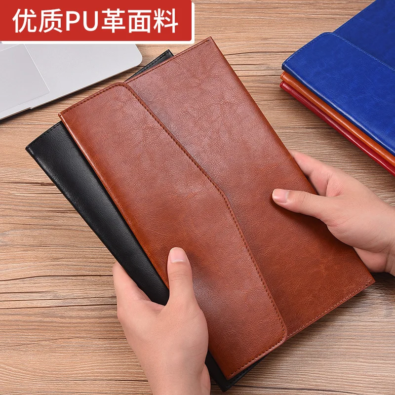 Leather Document Bag A4A5 Flat Bag Public Document Bag Data Contract Invoice Archive Bag Large Capacity Business Office Handheld