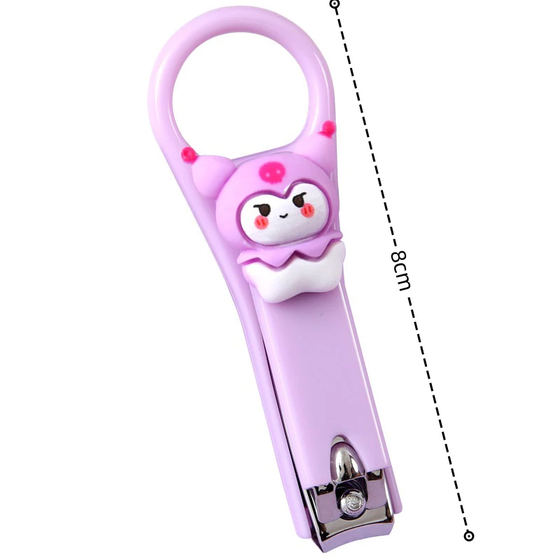 Cartoon anime sanrio nail clippers Cute Hello Kitty My Melody Cinnamoroll Kuromi Pochacco nail cutters Keychain pendant toy gift