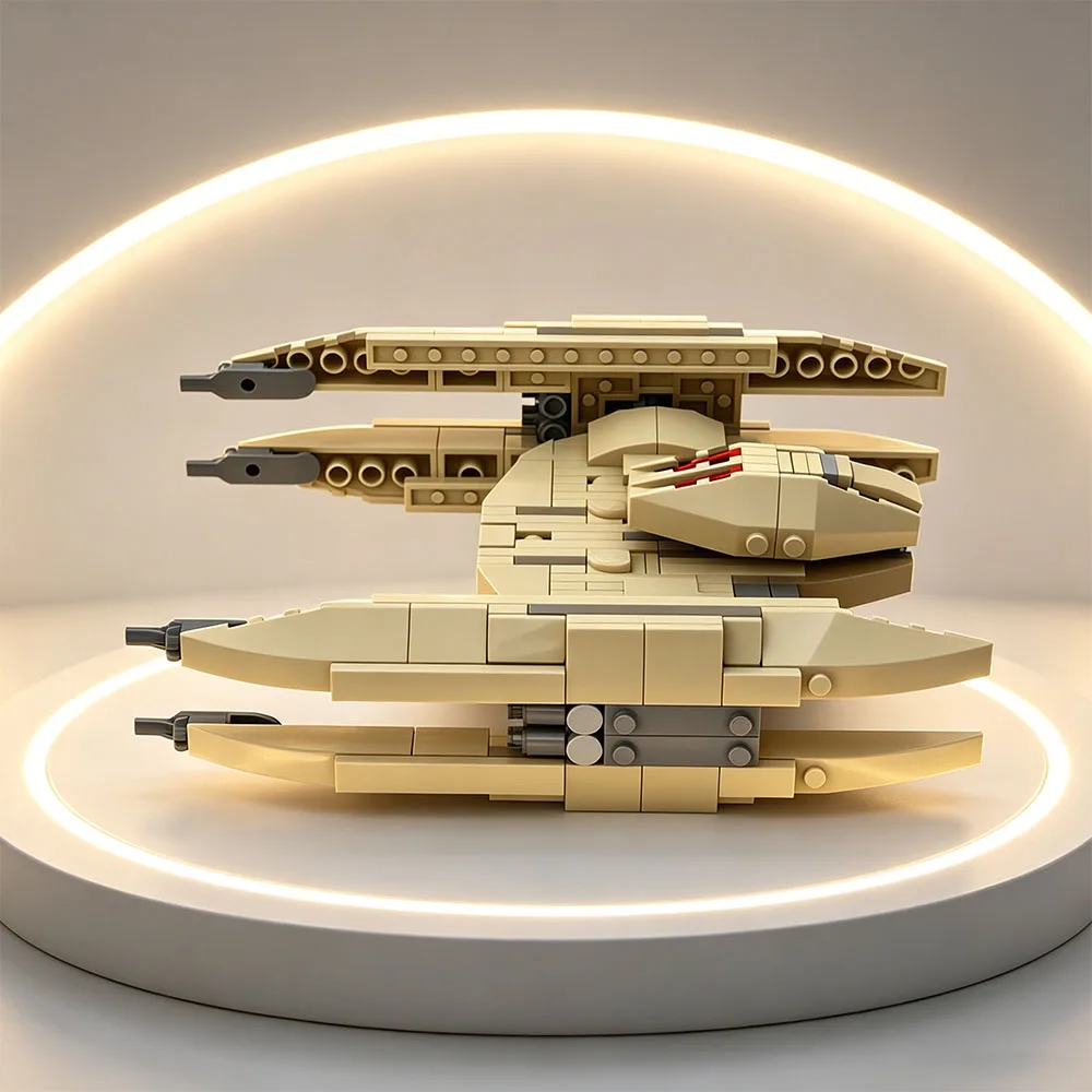 MOC Film Weltraum-Krieger Mecha Starfighter Vulture Droid Technischer Roboter Figuren Raumschiff Bausteine Festival Party Geschenke – Detail 5
