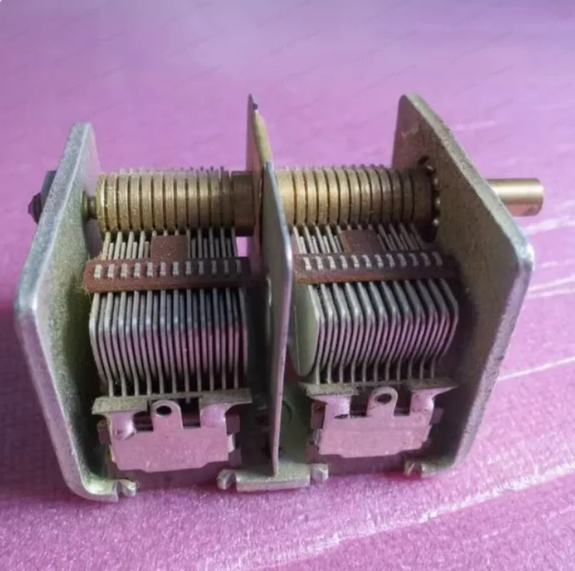 Capacitor Mineral Radio Electronic Cb-2-365 Air Medium Dual Variable DIY