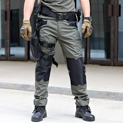 New Tactical Trousers Men Summer Work Pants Outdoor Multi-pocket Tear-resistant Camo Trousers Men Clothing