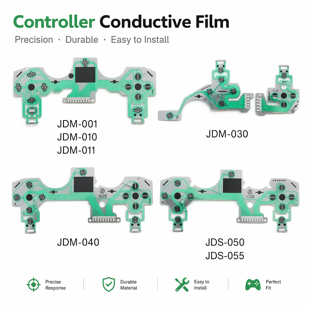 Filme Condutor JDM JDS 001 010 011 030 040 055 para Teclado DS4 para Controle PS4 Pro Slim, Fita de Circuito PCB