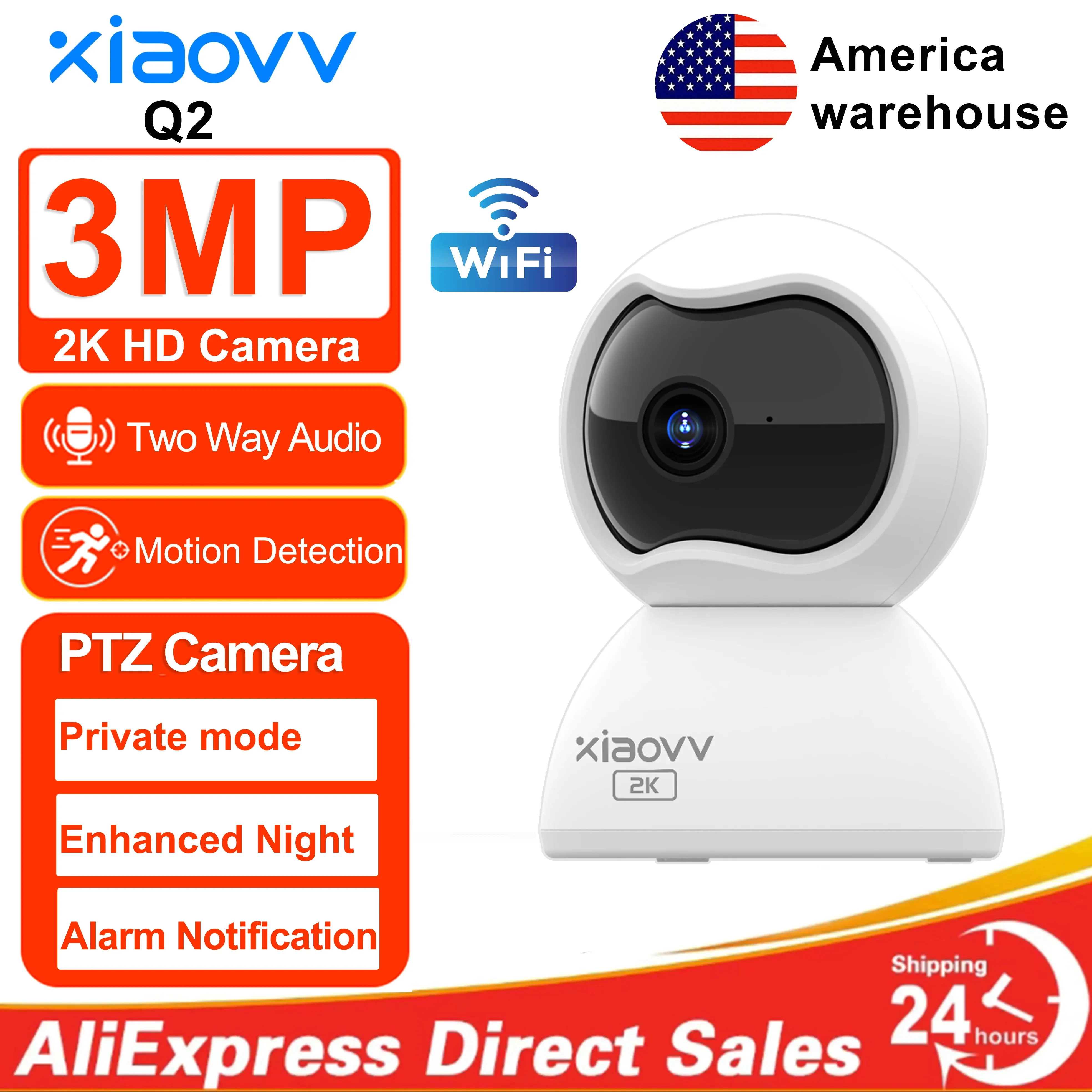 

XIAOVV 4MP 2K Smart Mini WiFi IP Camera Indoor Home Security AI Human Detect Baby Monitor CCTV Surveillance Camera Auto Tracking