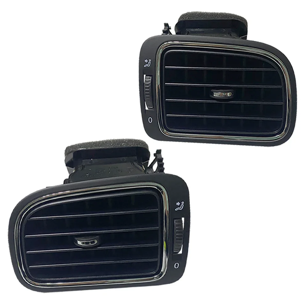 2PCS Matt Black Left Right Chrome Dashboard AC Air Vent Grill For VW Polo 5 MK5 6R Sedan Vento 2009-2013 6R0819703 6R0819704