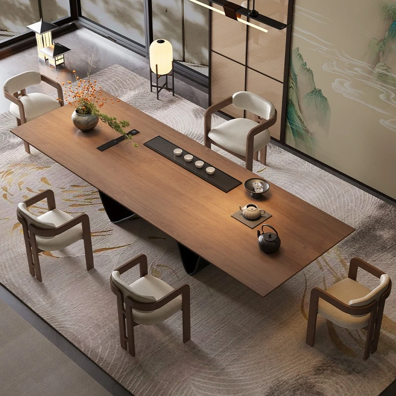

Song Dynasty aesthetic ash wood large board tea table 2025 new high-end