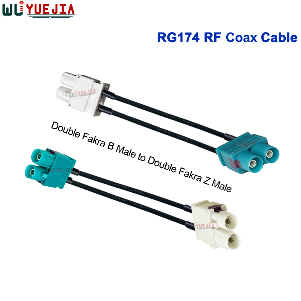 

RG-174 Twin Fakra Cable Double Fakra Z Male to Double White Fakra B Male RF Coax Connector WIFI Antenna Extension Jumper Pigtail
