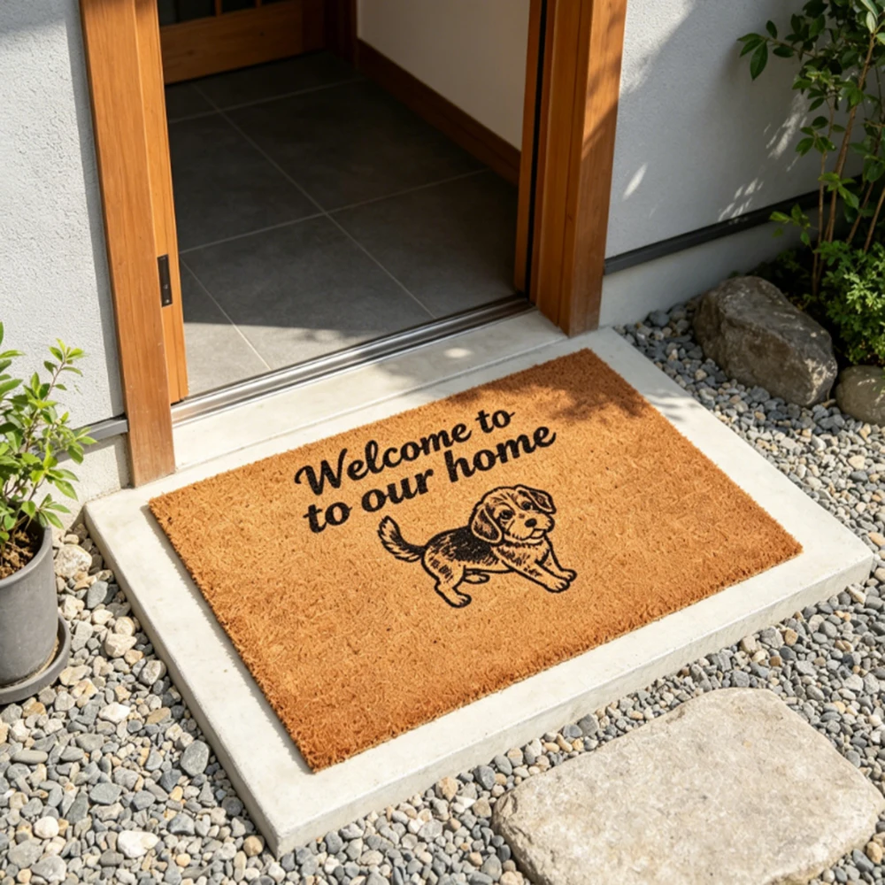 

Personalized Custom Doormat Simple Style Custom Pet Porch Mat For Front Door Entryway For Pet Lover Gifts Daily Use