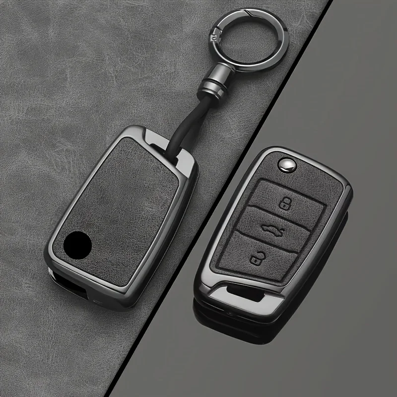 Alloy Car Key Case Cover Shell Fob For VW golf 7 GTI POLO T-Cross T-Roc touran Tiguan For Skoda Octavia Rapid kodiaq Fabia Seat
