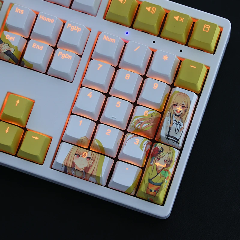 108 tasti/Set Kitagawa Marin Anime Custom PBT Dye Sublimation Keycaps fai da te per tastiera meccanica traslucida per interruttori MX