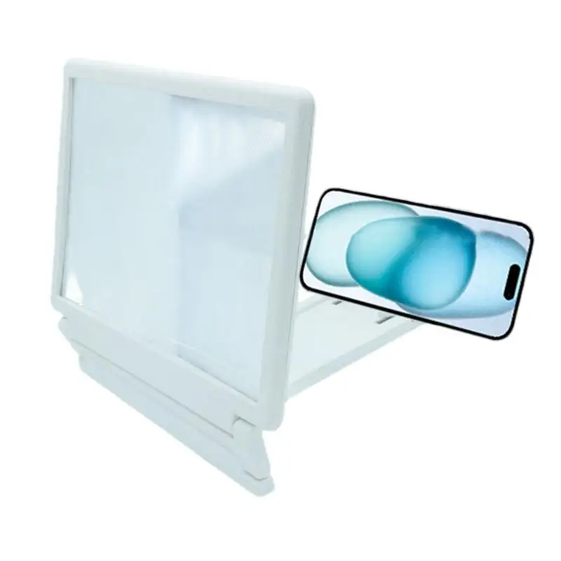 ขาตั้งกระจกขยาย3D สำหรับโทรศัพท์มือถือ7นิ้วแว่นตาขยายเครื่องขยายเสียงวิดีโอ HD ที่ยึดหน้าจอที่ขยายใหญ่ขึ้น