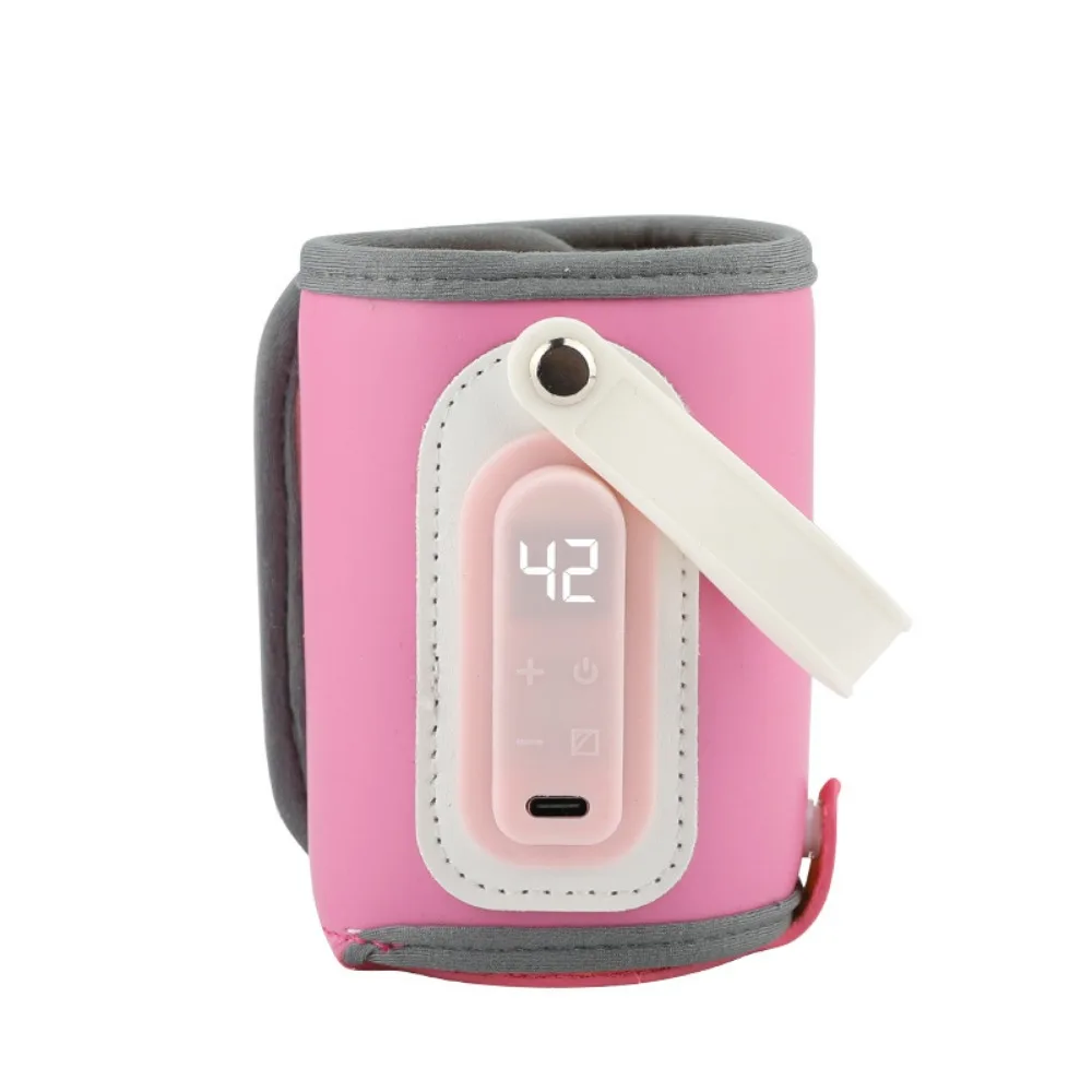 LED Display Portable Baby Bottle Warmer Temperature Adjust Smart Temperature Control Milk Bottle Insulation Sleeve
