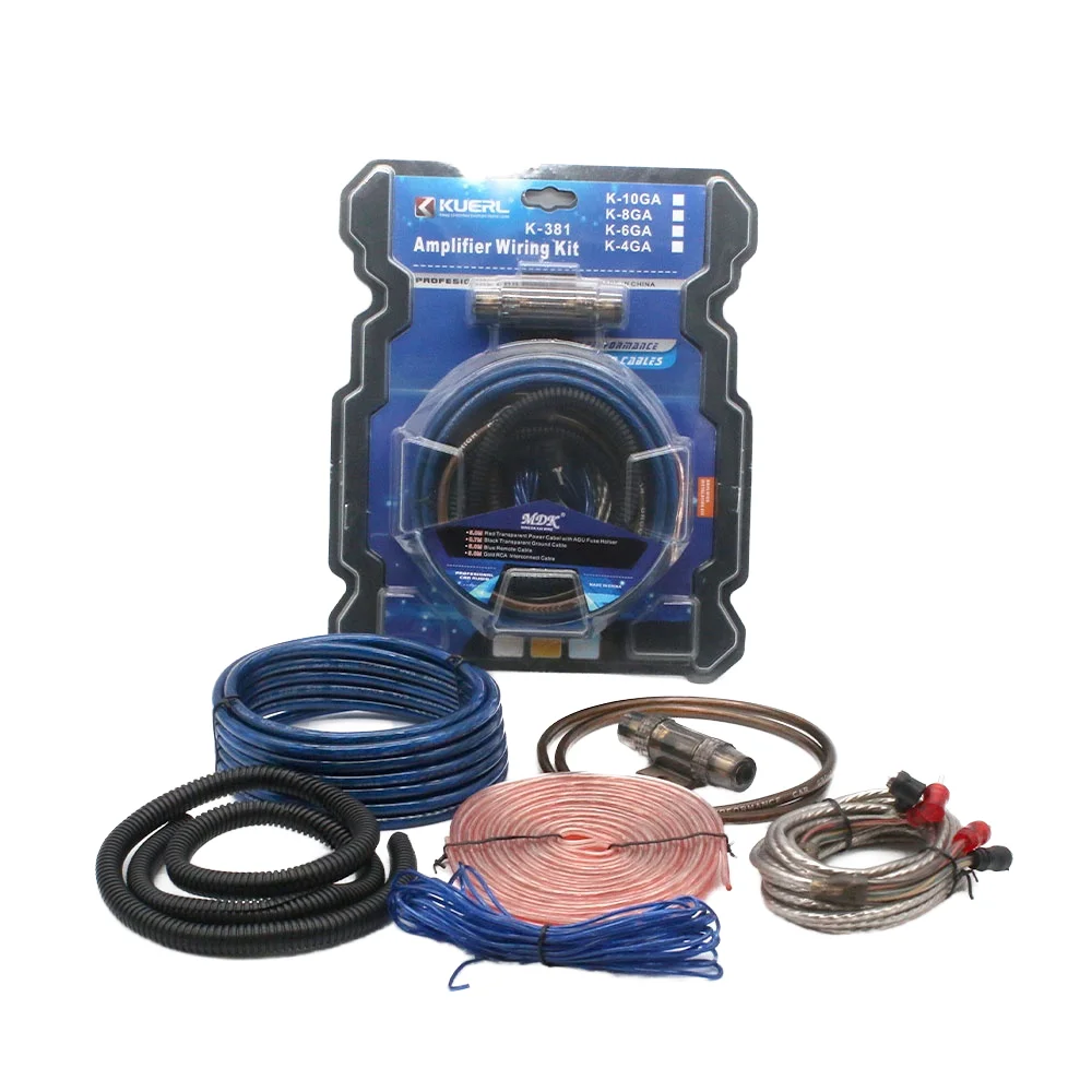 

Wholesale Price High Quality 6AWG Amp Wiring Kits Car Audio Amplifier Wiring Kit