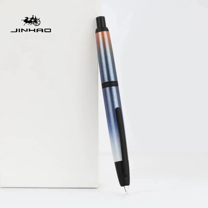 

Ручка-авторучка JINHAO 10 с выдвижным пером EF/F, металлическая, с клипом, для письма, с конвертером, школьные принадлежности, канцелярия PK A1 A2