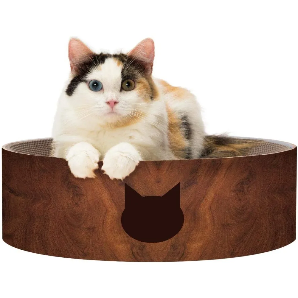 

Чаша для когтеточки Necoichi для домашних кошек — шезлонг для кошачьих когтей с двусторонней использованием и дополнительным комфортом для гостиной, автомобиля