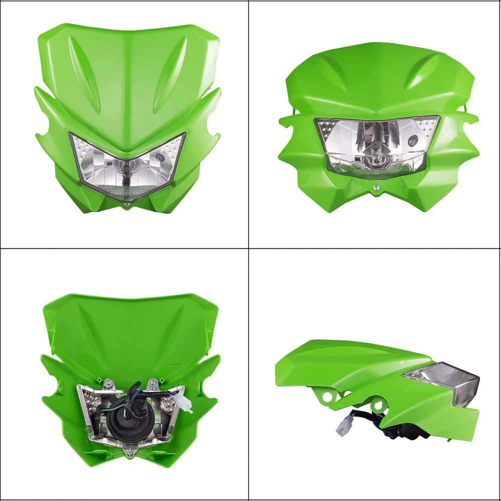 Headlight Universal Headlamp For Kawasaki KX250F KX250 450 KX450F KX KLX 450R 110-501 Enduro Pit Bike Motorcycle Head Light lamp