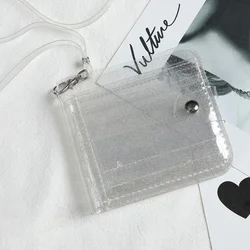 Cartera de PVC transparente para niñas, monedero pequeño a prueba de agua, tarjetero de identificación de negocios y crédito, regalo para niños, 1 unidad