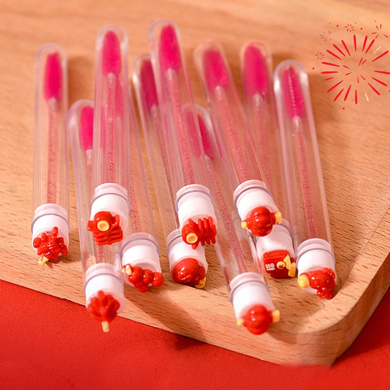 10Pcs New Year Style Eyelash Brush Tube Lash Extension Makeup Brush Lash Comb Beauty Tools