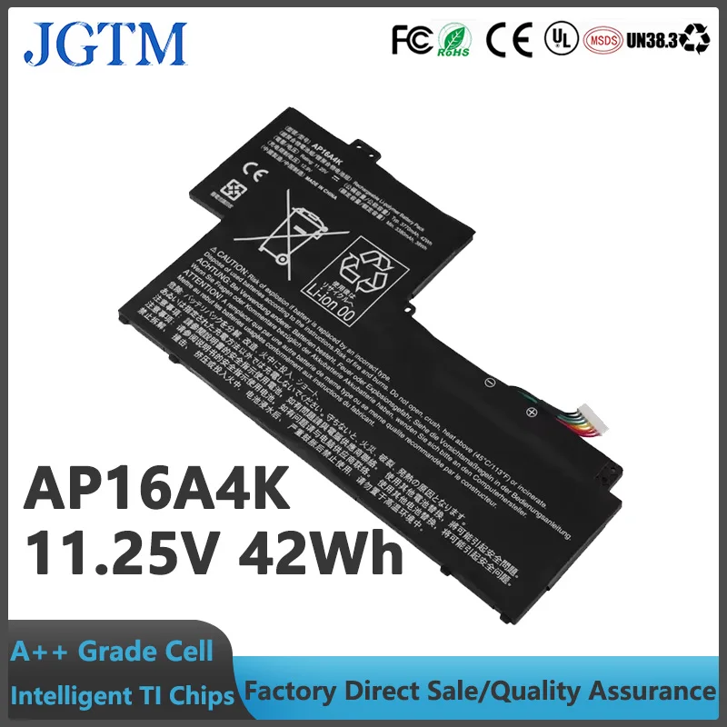 JGTM AP16A4K 11.25V 42Wh Brand New Replacement Laptop Battery For Acer Swift SF113-31-P865 SF11 ASPIRE 11 AO1-132 N16Q9 NE132