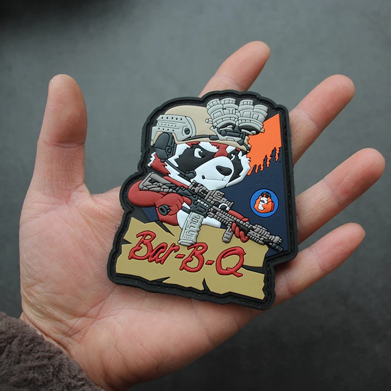 Naszywka 3D PVC Bar-B-Q Bear Chester Cheetah, naszywka taktyczna na hełm z noktowizorem, na torbę, ubrania, kamizelkę, do dekoracji DIY — zdjęcie 3