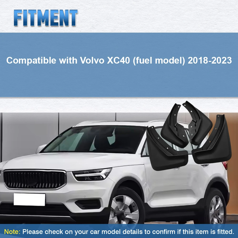 

4 шт. для Volvo XC40 (топливная модель) 2018-2023, брызговики для колес автомобиля, комплект брызговиков, защита крыльев, аксессуары