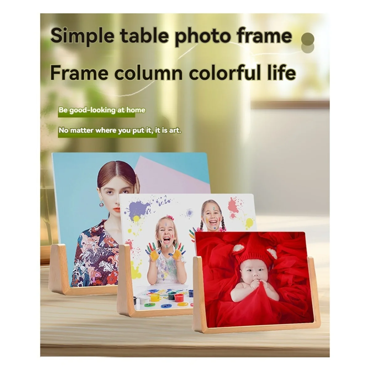 Sublimation Photo Frames Blanks Heat Transfer Picture Frames with Wood Base Photo Prints for Heat Press Printing S SQ