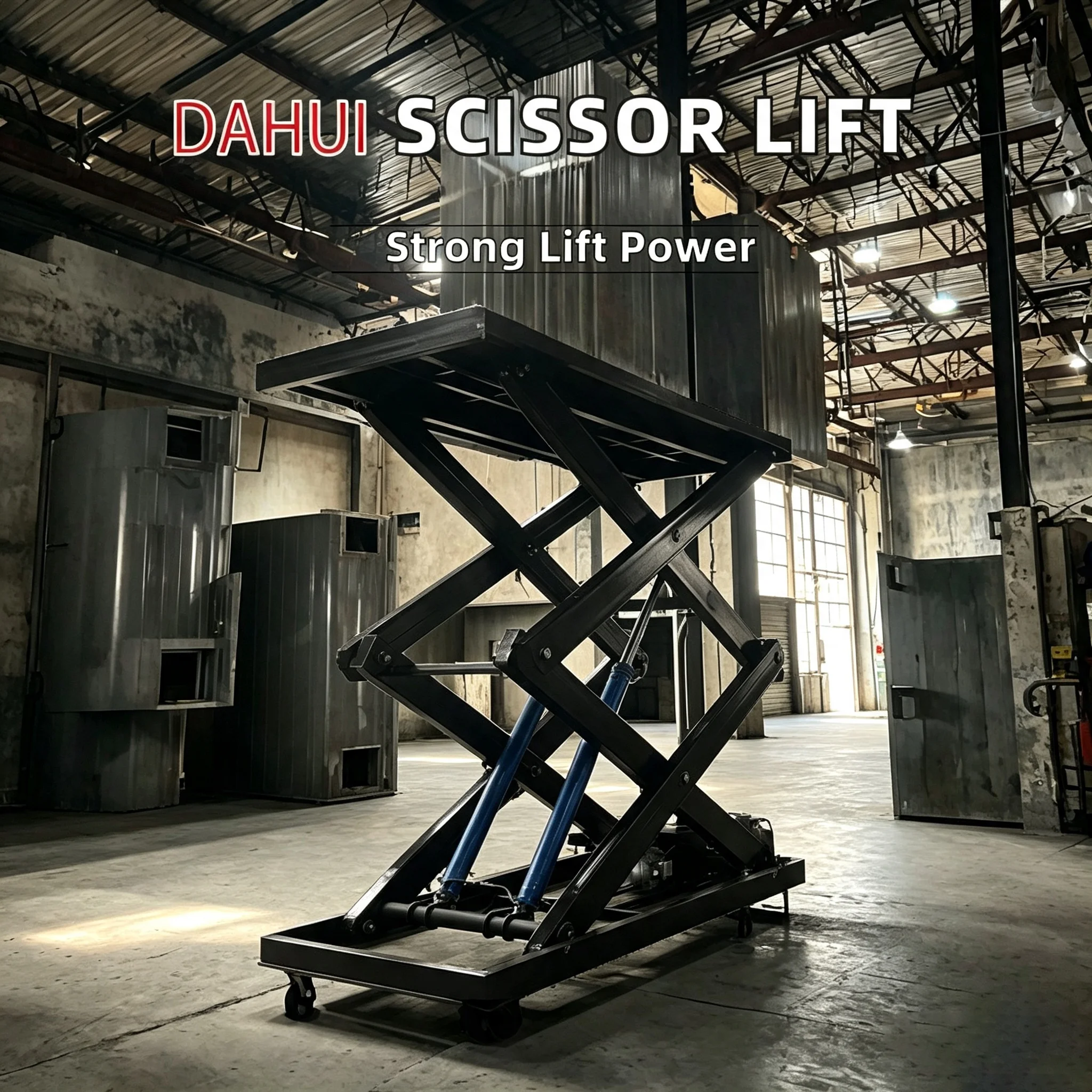Hydraulic Fixed Scissor Lift Table Electric 1.3M Elevator Steel Construction 2500x2000mm for Workshop Goods Lifting