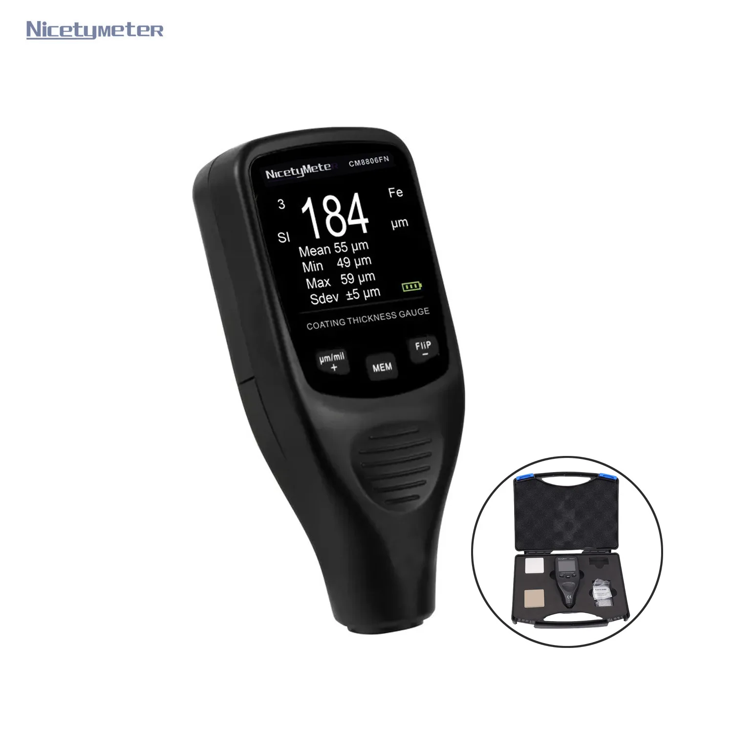 

Coating thickness gauge CM8806FN iron-based aluminum-based dual-purpose automotive paint film thickness test film thickness