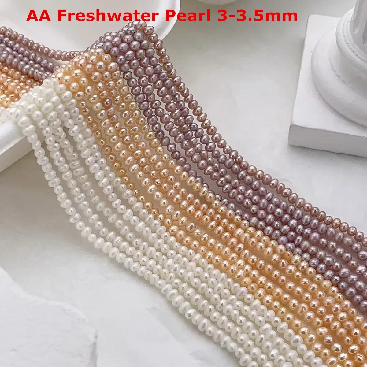 

AA Rice Pearl Natural Freshwater Small Pearl 3-3.5mm For Jewelry Making DIY Necklace Earrings Bracelet Accessory